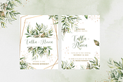 Fresh & Leavey Wedding Invitation, an Invitation Template by Weddinginvitation by Fati (Thumbnail 1 of 2)