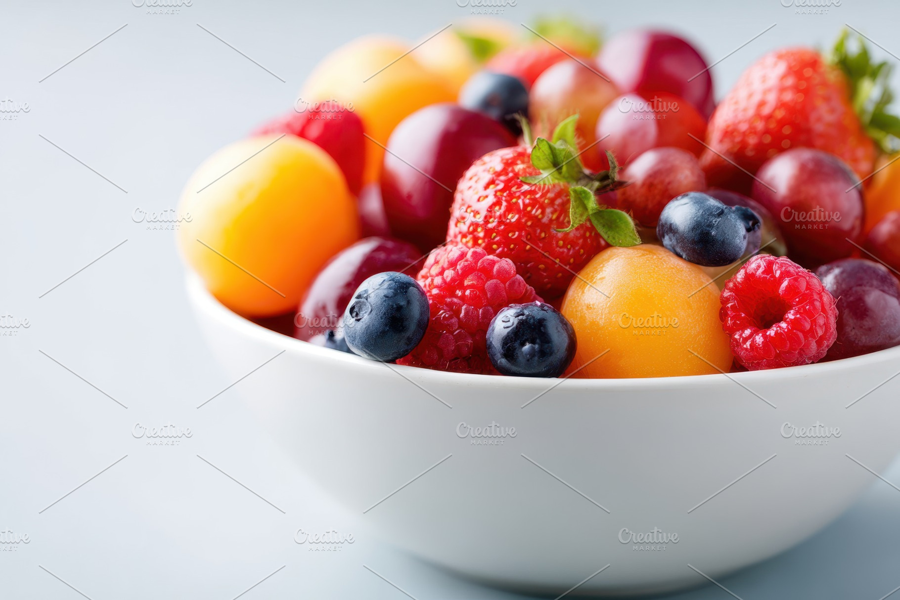 Fresh mixed fruit bowl, a Food & Drink Photo by AlyaAnd