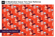15 Vector Lunar New Year Patterns, a Pattern Graphic by CC CREATIVE CO (Thumbnail 23 of 23)