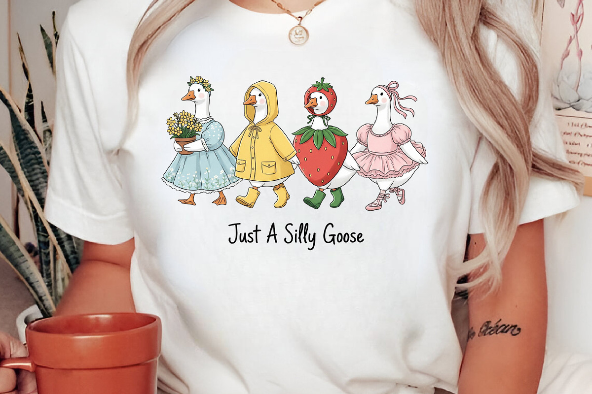 Just A Silly Goose PNG, an Illustration by Craft Nest (Photo 2 of 6)