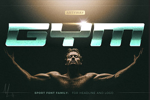 GYM Headline Font, a Sans Serif Font by artyway