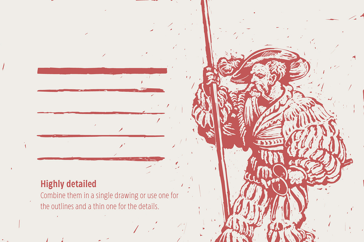 50 Authentic Woodcut Brushes, a Brush Add-On by The Old Type Foundry (Photo 2 of 5)