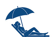 Relaxing Beach Icon Set, a Person Illustration by CarWrap design (Thumbnail 3 of 3)