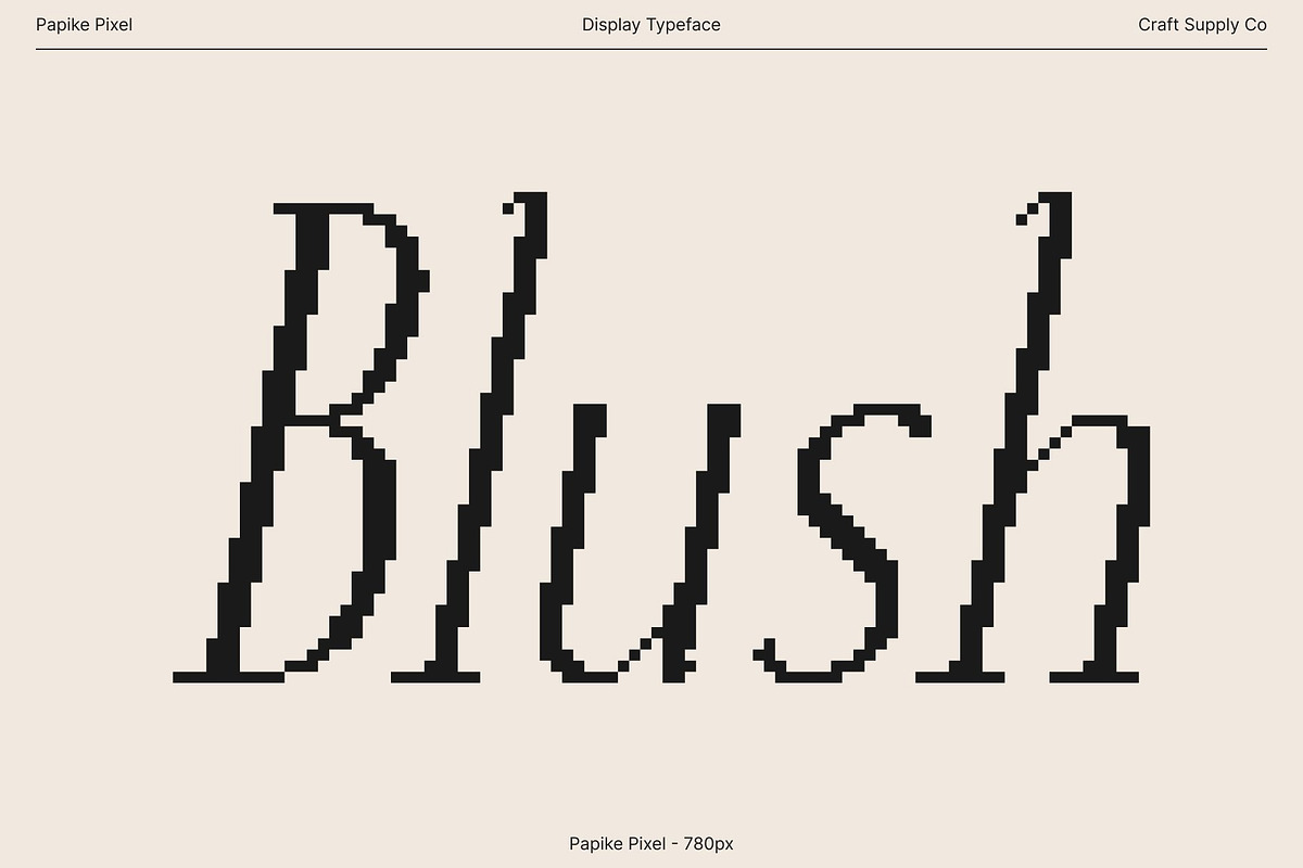 Papike Pixel, a Serif Font by Craft Supply Co. (Photo 2 of 8)