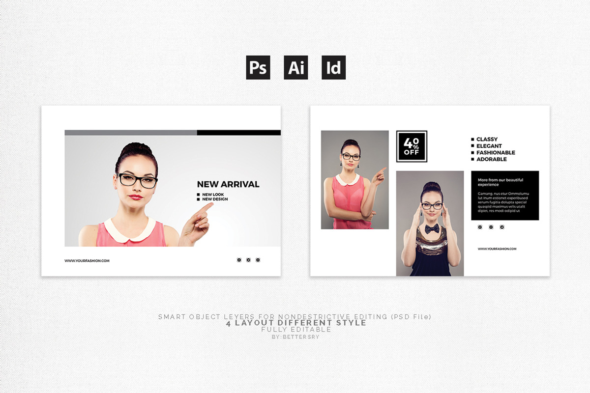 Fashion Postcard Flyer Template, a Card Template by BetterSry (Photo 6 of 7)