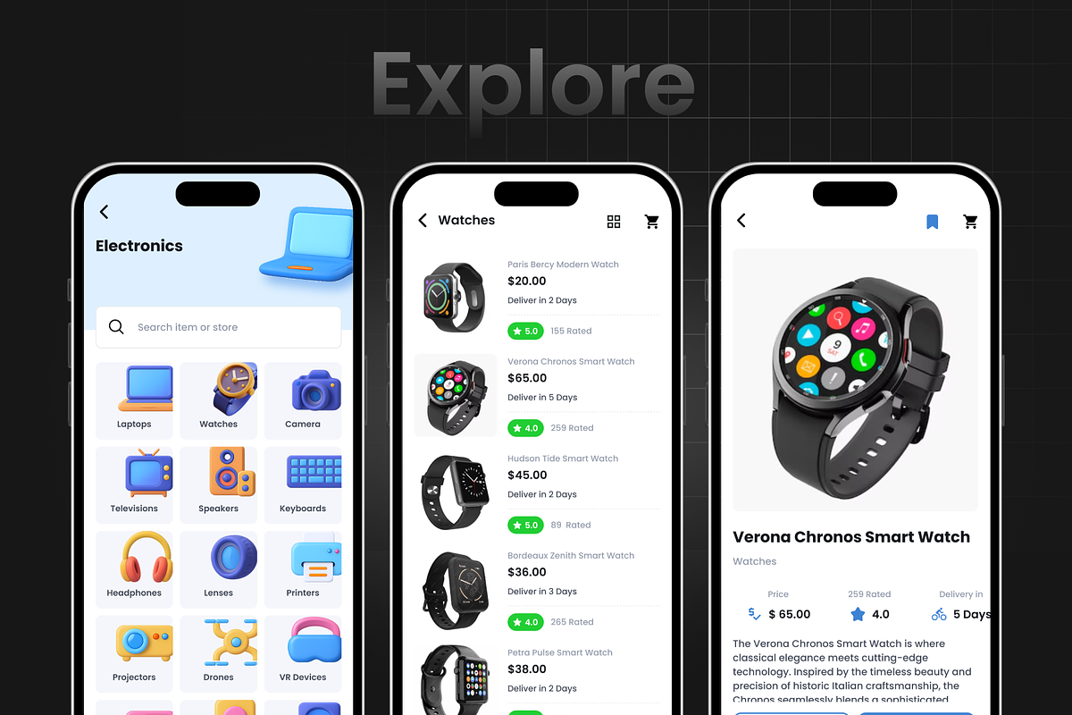 2 Apps | eCommerce App | DeliShop, an UI Kit Template by Opus LabWorks (Photo 4 of 10)