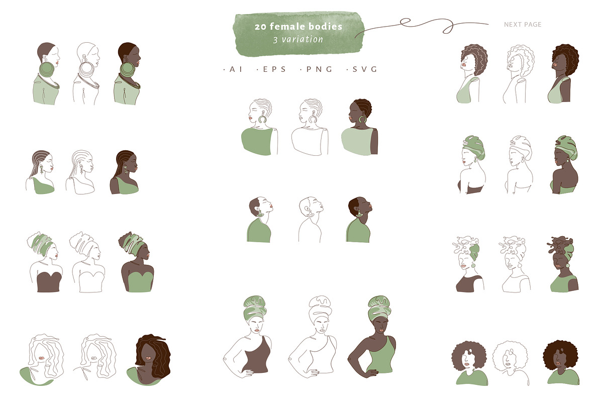 Beauty of Africa female body outline, an Illustration by brialinas (Photo 3 of 13)
