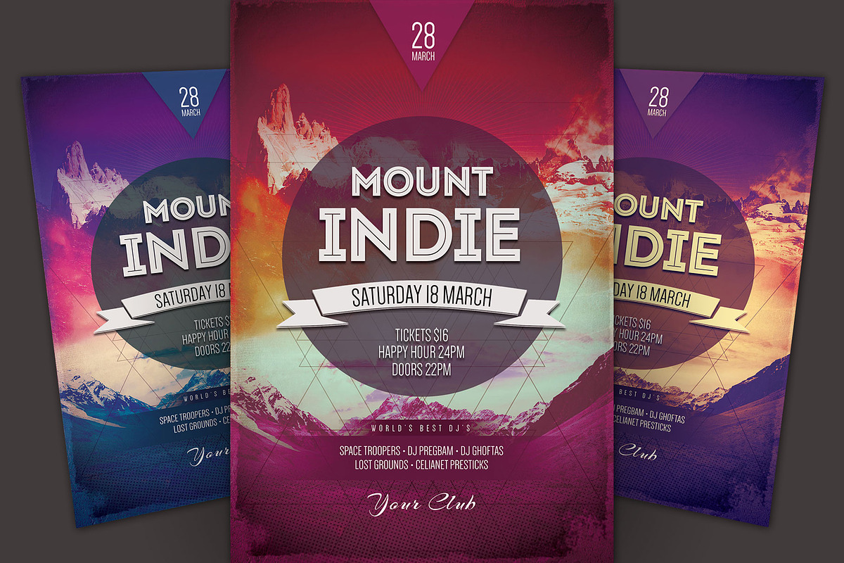 Mount Indie Flyer, a Flyer Template by styleWish