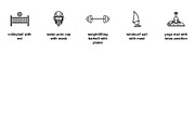 Olympic & niche sports Icon Set, an Outline Icon by Nurlan's shop (Thumbnail 6 of 6)