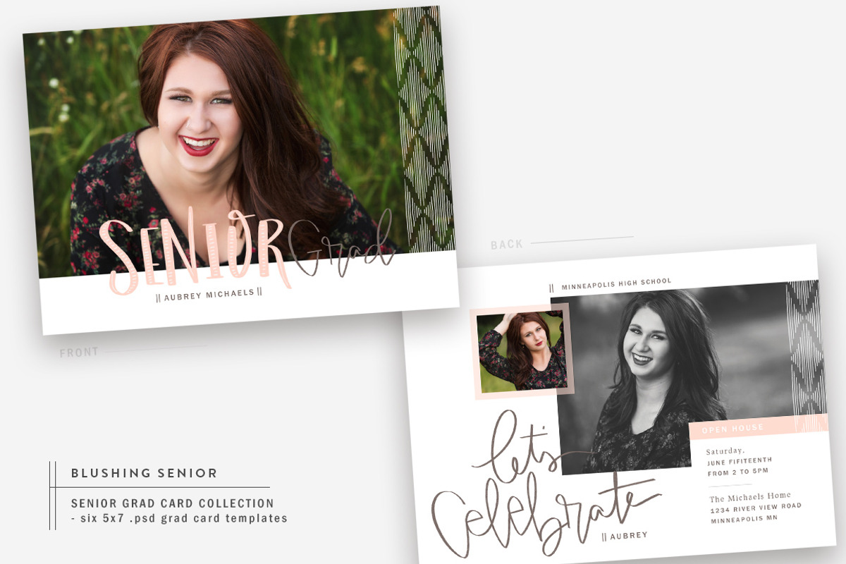 Graduation Card Bundle | Blushing, a Card Template by The Modern Collective (Photo 4 of 7)