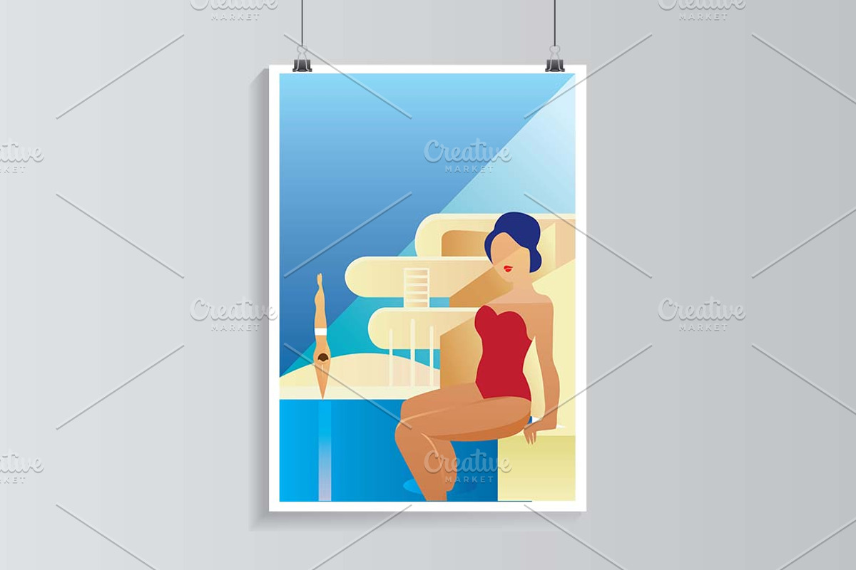 Near the pool., a Person Illustration by © Fisher Photostudio (Photo 1 of 3)