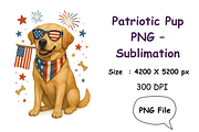 Patriotic Pup PNG – Sublimation, a Seasonal Illustration by Smillyy Threads (Thumbnail 1 of 6)