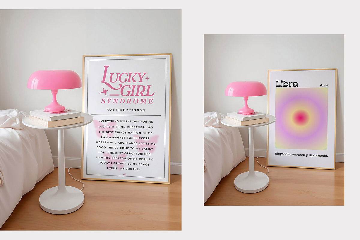 Hot Pink Bedroom Frame Mockup (2x3), a Household Mockup by isjakimockups (Photo 3 of 6)