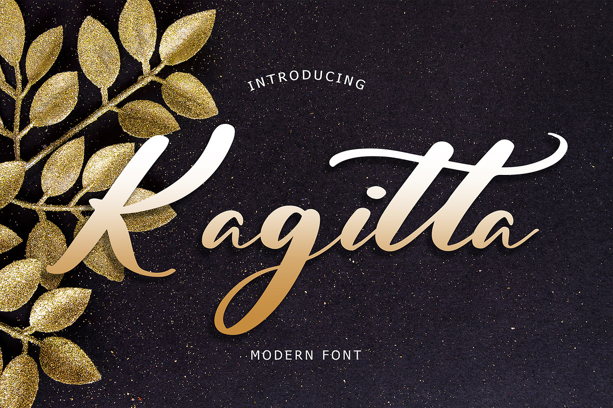 Kagitta Modern Font, a Script Font by Formatika Studio (Photo 1 of 6)