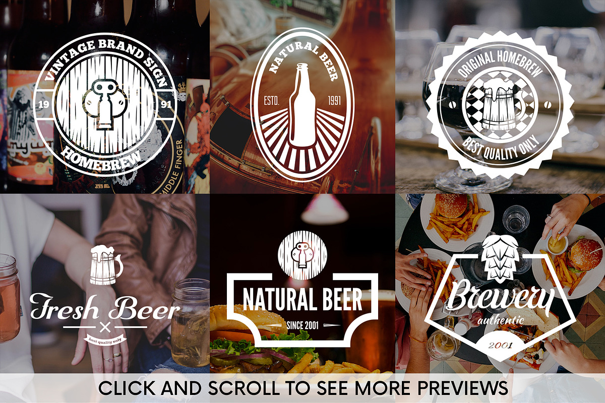Beer and Homebrew Logos and Badges, a Branding & Logo Template by Lustra Frisk (Photo 2 of 3)