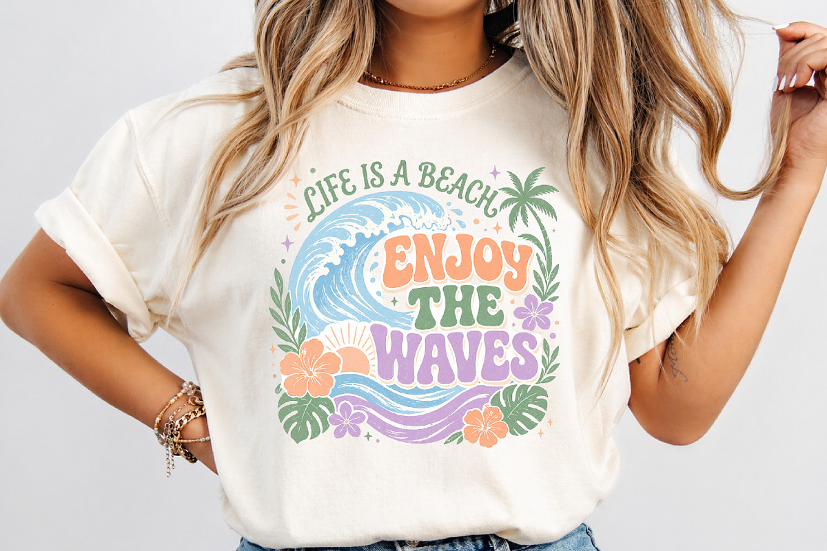 Boho Summer Beach Waves PNG, an Illustration by Dream Creation (Photo 5 of 7)