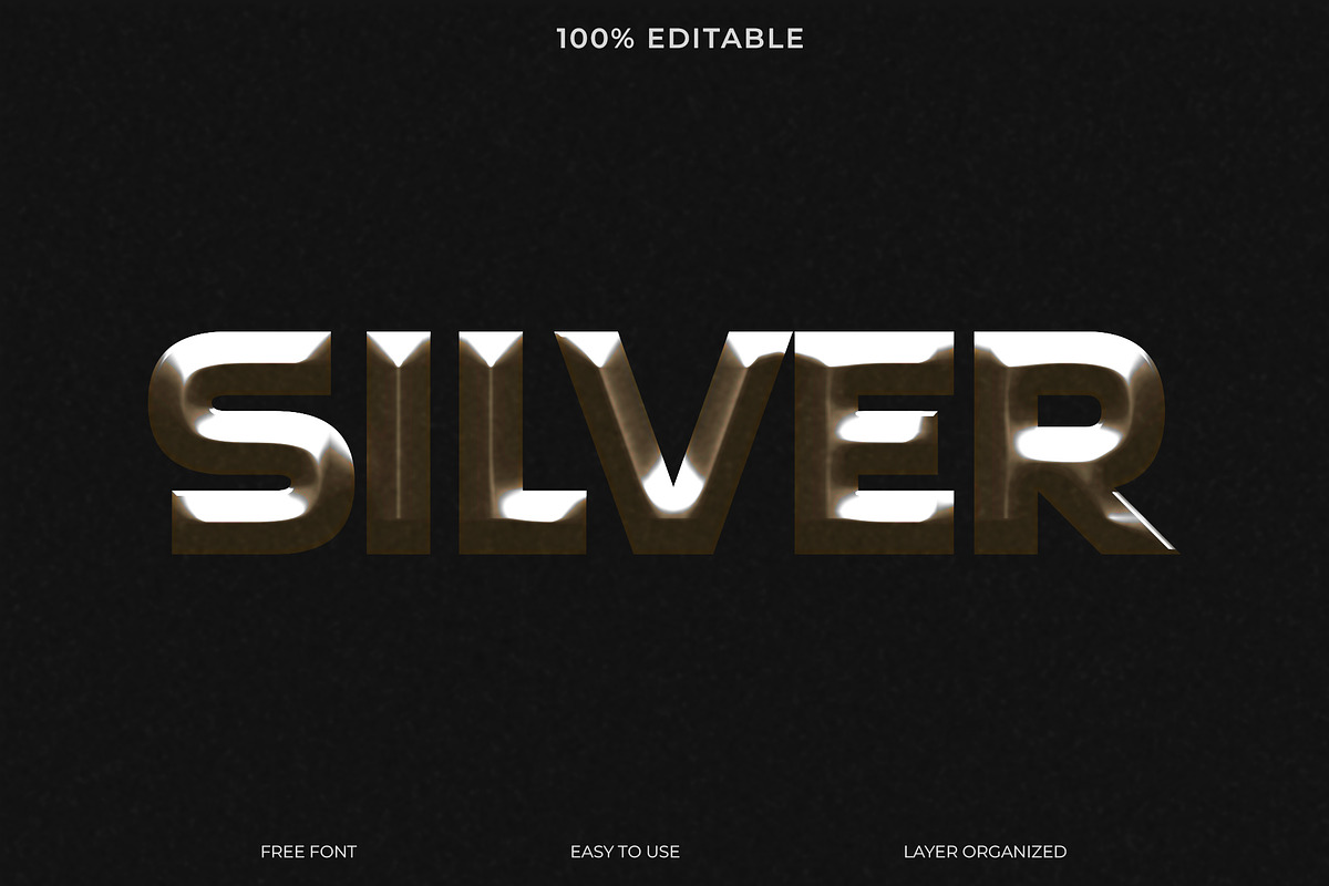 Silver 3D Text Effect PSD, a Layer Style Add-On by Imamul001
