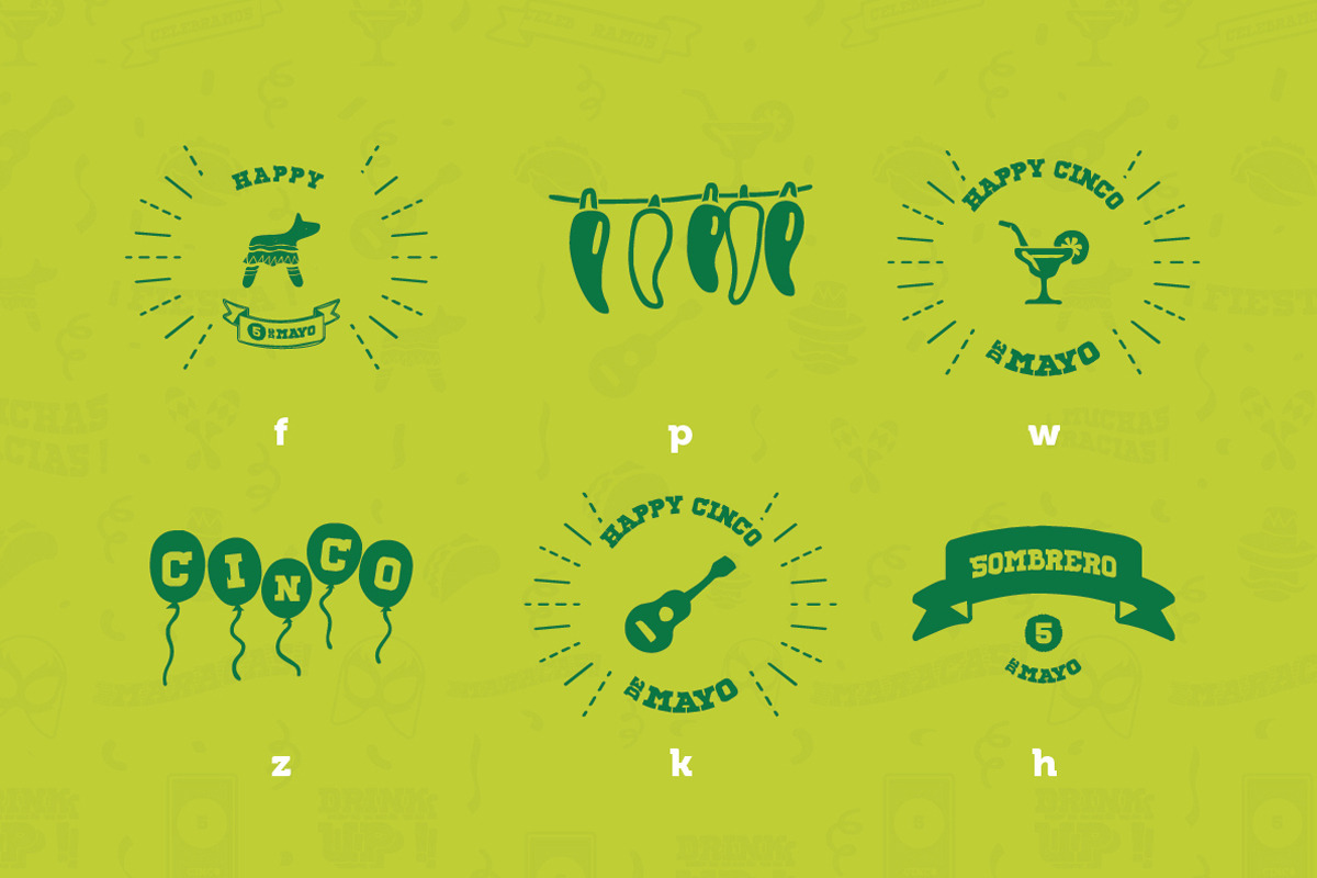 Taco Bout A Party Dingbats preview 4