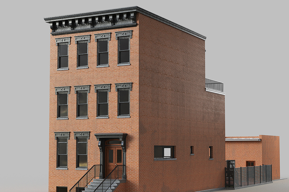 Brownstone townhouse, an Architecture 3D Model by happy brush (Photo 1 of 8)