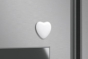 White Heart Fridge Magnet 3D Model, an Object 3D Model by rebrandy (Thumbnail 1 of 9)