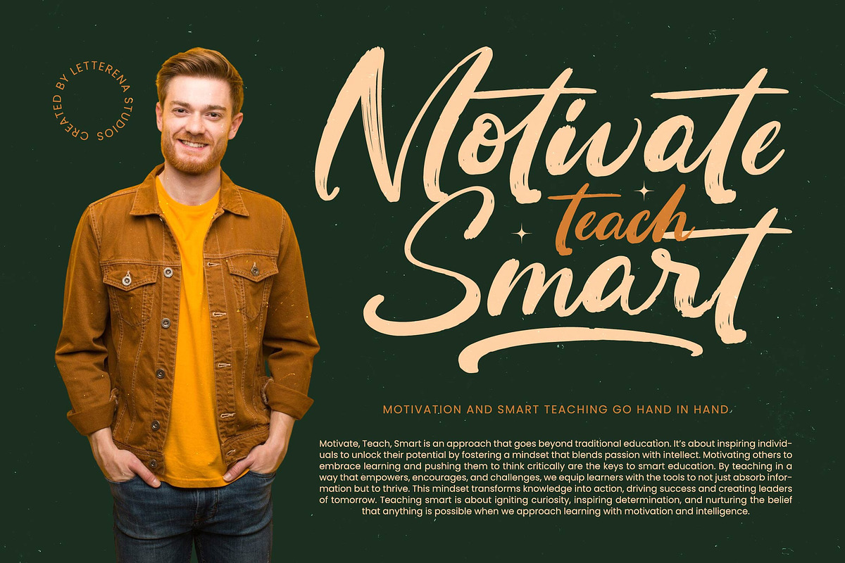 Routine Oldnight Modern Brush Font, a Script Font by Letterena Studios Script (Photo 9 of 20)