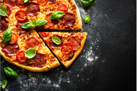 Traditional italian pizza with, a Food & Drink Photo by Nadia-nb