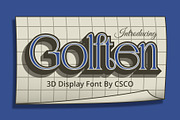 Golften 3D, a Serif Font by Craft Supply Co. (Thumbnail 1 of 8)