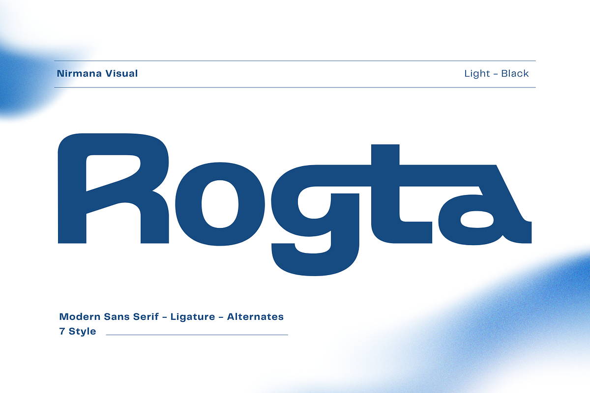 Modern Family Sans Serif - Rogta, a Sans Serif Font by Nirmana Visual (Photo 1 of 9)