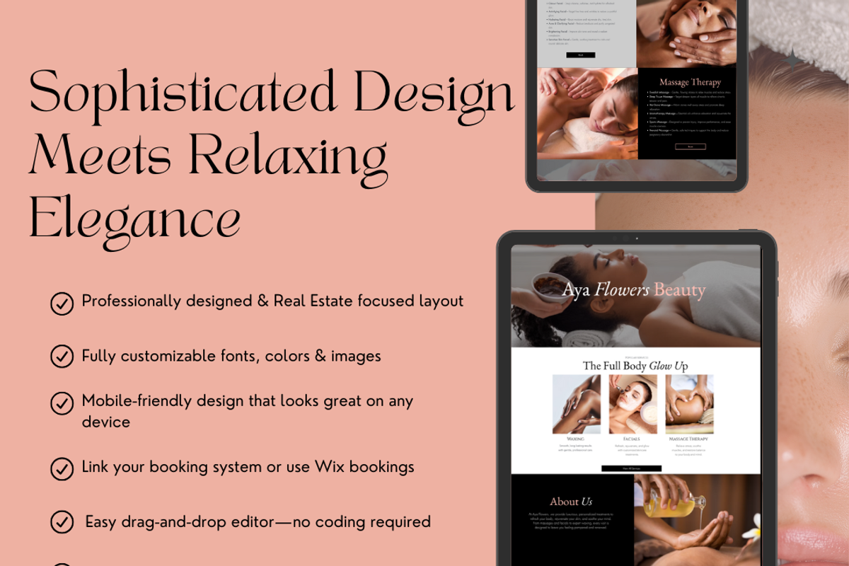 Elegant Spa & Wellness WIX Website preview 4