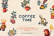 Coffee Drawing ( Coffee Time ), an Illustration by Elysamunster (Thumbnail 1 of 19)