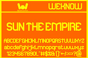Sun The Empire font, a Sans Serif Font by weknow (Thumbnail 1 of 8)