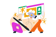 Digital content creators concept set, a Person Illustration by Good Studio (Thumbnail 11 of 14)