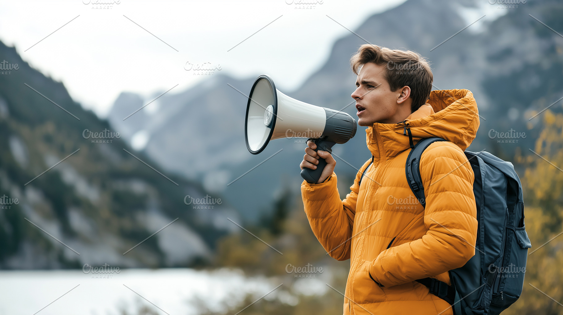 Young man in a yellow jacket, a Person Photo by MistyDay