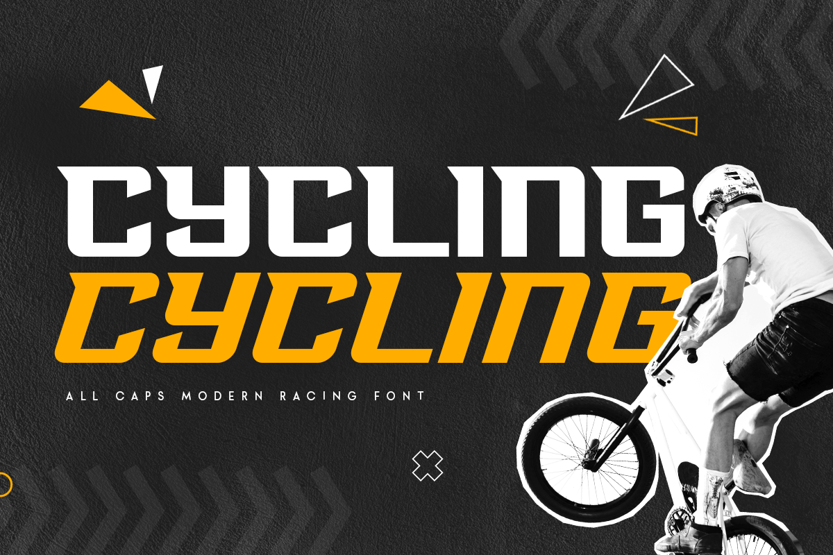 Cycling - Modern racing font, a Sans Serif Font by Hamz Studio (Photo 5 of 9)