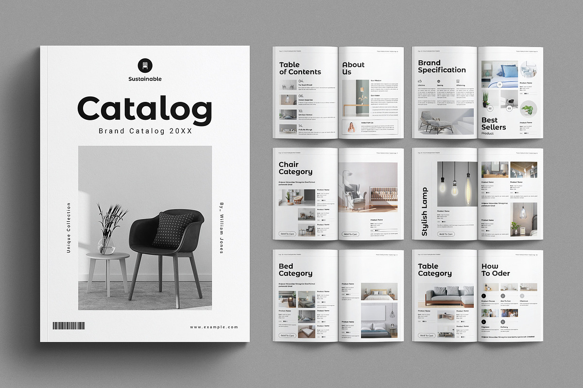 Product Catalog Brochure Template, a Brochure Template by E-Type (Photo 1 of 7)