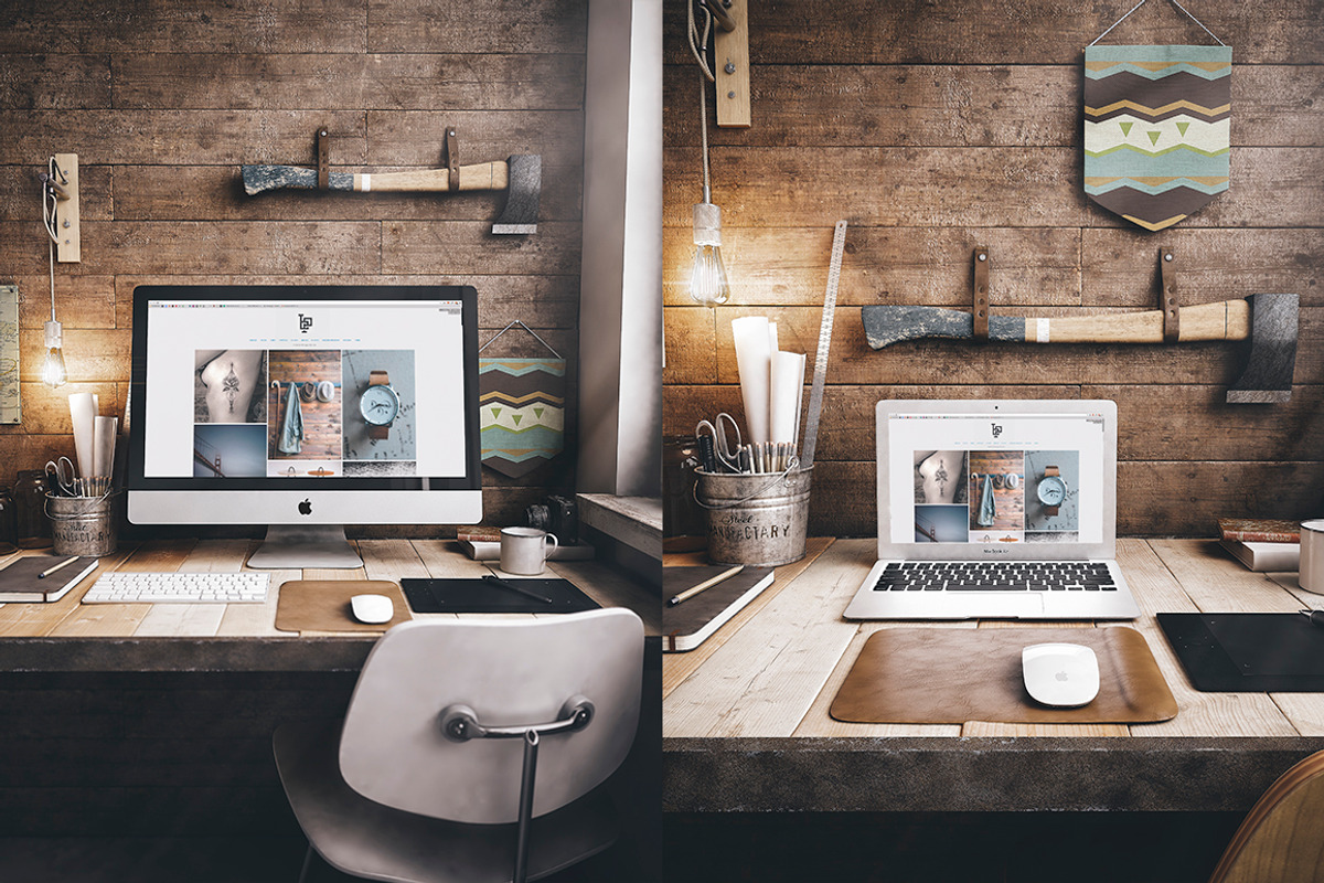 Workspace Mockup Set 2, a Mac Mockup by Best Pixels™ (Photo 2 of 8)