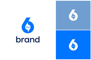 Number Six Chat Speak Logo, a Branding & Logo Template by ika trisiana