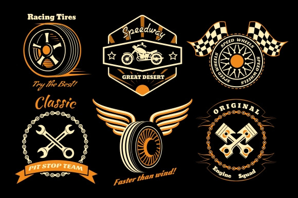 Set Of Racing Badges