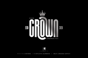 Silver Crown - Ultra Condensed Font, a Sans Serif Font by Linecreative