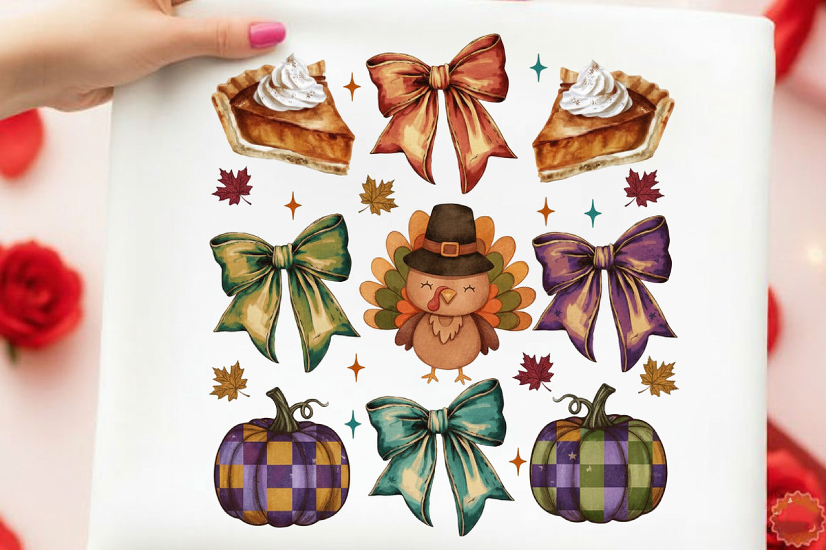Retro Thanksgiving Png, Retro Fall, an Illustration by designcity5 (Photo 5 of 9)