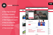 David Repairs PSD Website Template, a Websites & App Template by WebbyTemplates (Thumbnail 1 of 4)