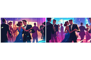people dancing background. man and, a Person Illustration by Stock-Smart-Start