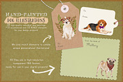 Hand-Painted Dogs Clip-Art, an Animal Illustration by Cynthia Arre (Thumbnail 2 of 6)