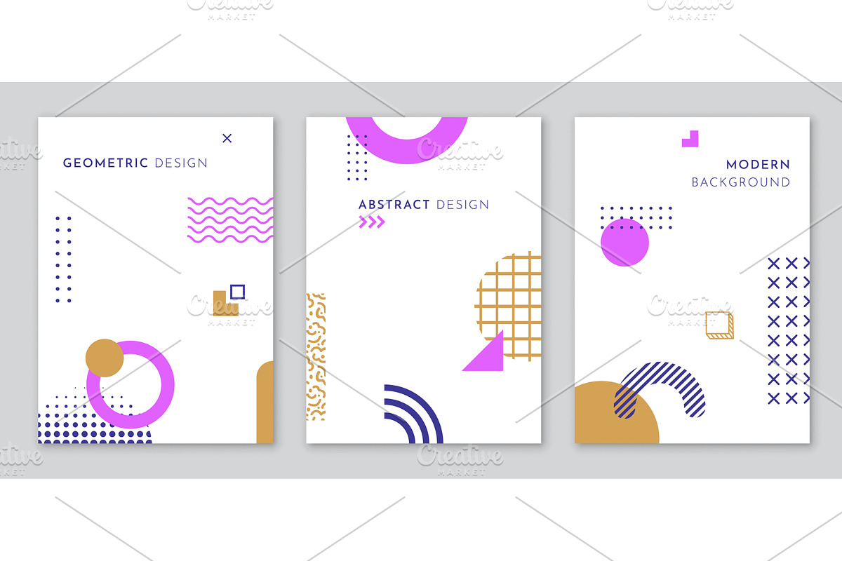 Memphis abstract geometric pattern, a Decorative Illustration by Vector Tradition