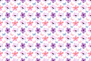 Pretty Watercolor Floral Pattern