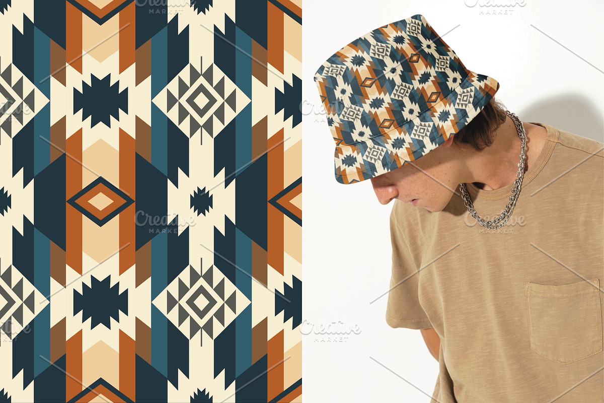 Colorful Beige Southwestern Pattern, a Pattern Graphic by PPEthnicDecorPattern (Photo 8 of 10)