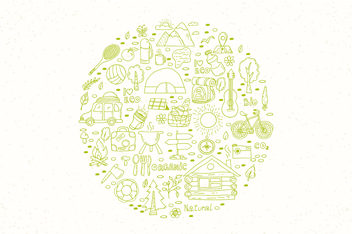 Camping hand drawn element, a Food Illustration by Bosotochka♥Art (Photo 5 of 6)