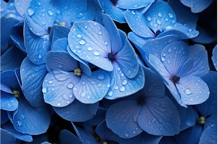 Captivating Blue hydrangea. Generate, a Nature Photo by Ylivdesign