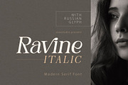 RAVINE ITALIC, a Serif Font by Olexstudio (Thumbnail 1 of 8)