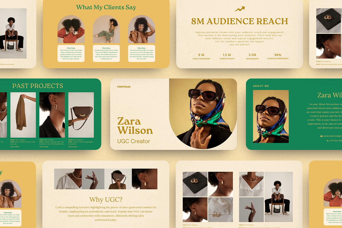 Bold UGC Portfolio Website Canva, a Websites & App Template by The Chaos Project (Photo 2 of 8)